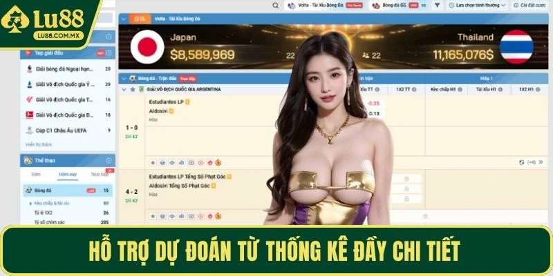 Hỗ trợ dự đoán từ thống kê đầy chi tiết 