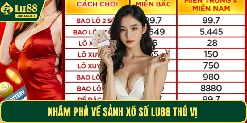 Khám phá về sảnh xổ số LU88 thú vị 